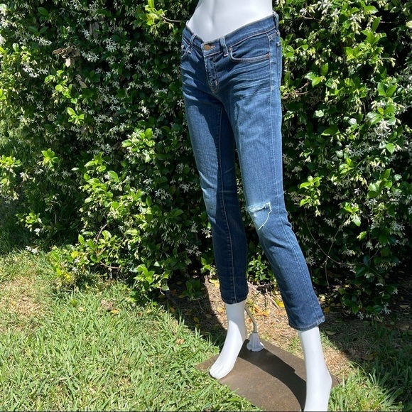 JBRAND Pencil Leg Low Rise Distressed Jeans - Picture 10 of 10